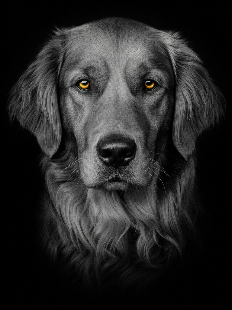 Minimal modern pet portrait metal print