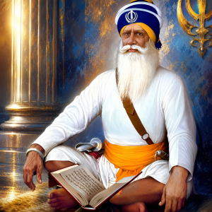 Baba Deep Singh Ji Photo on Metal – Sikh Warrior Spiritual Wall Art Print