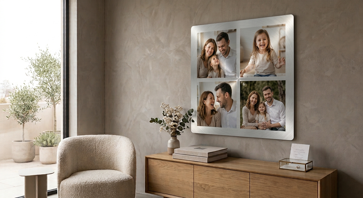 Family metal print