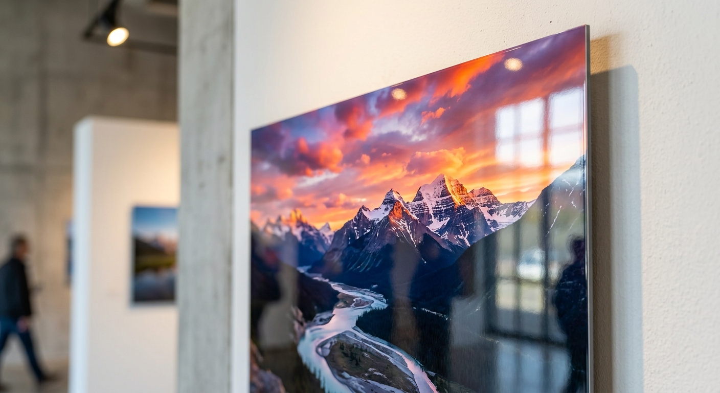 High Gloss metal print with vibrant photographic colour