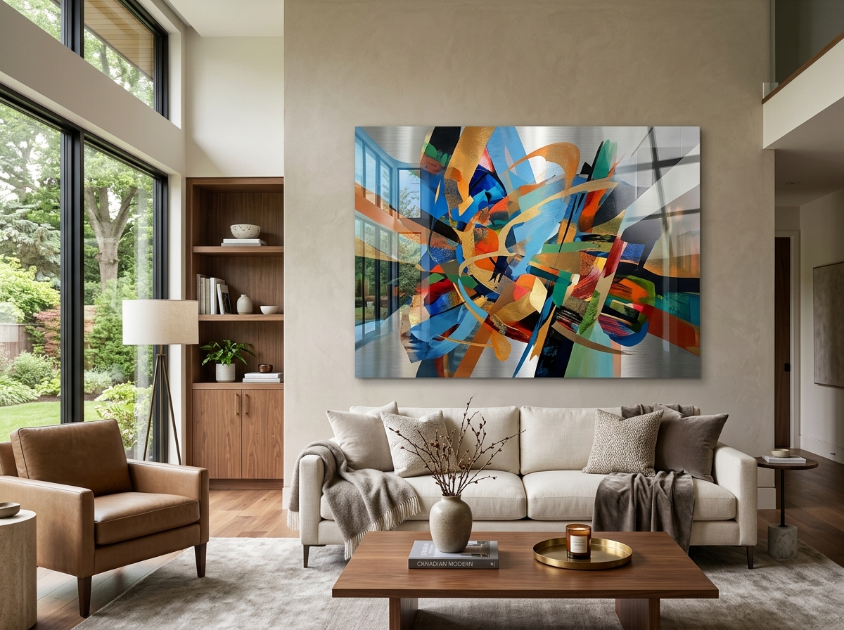 Premium metal print displayed as wall art