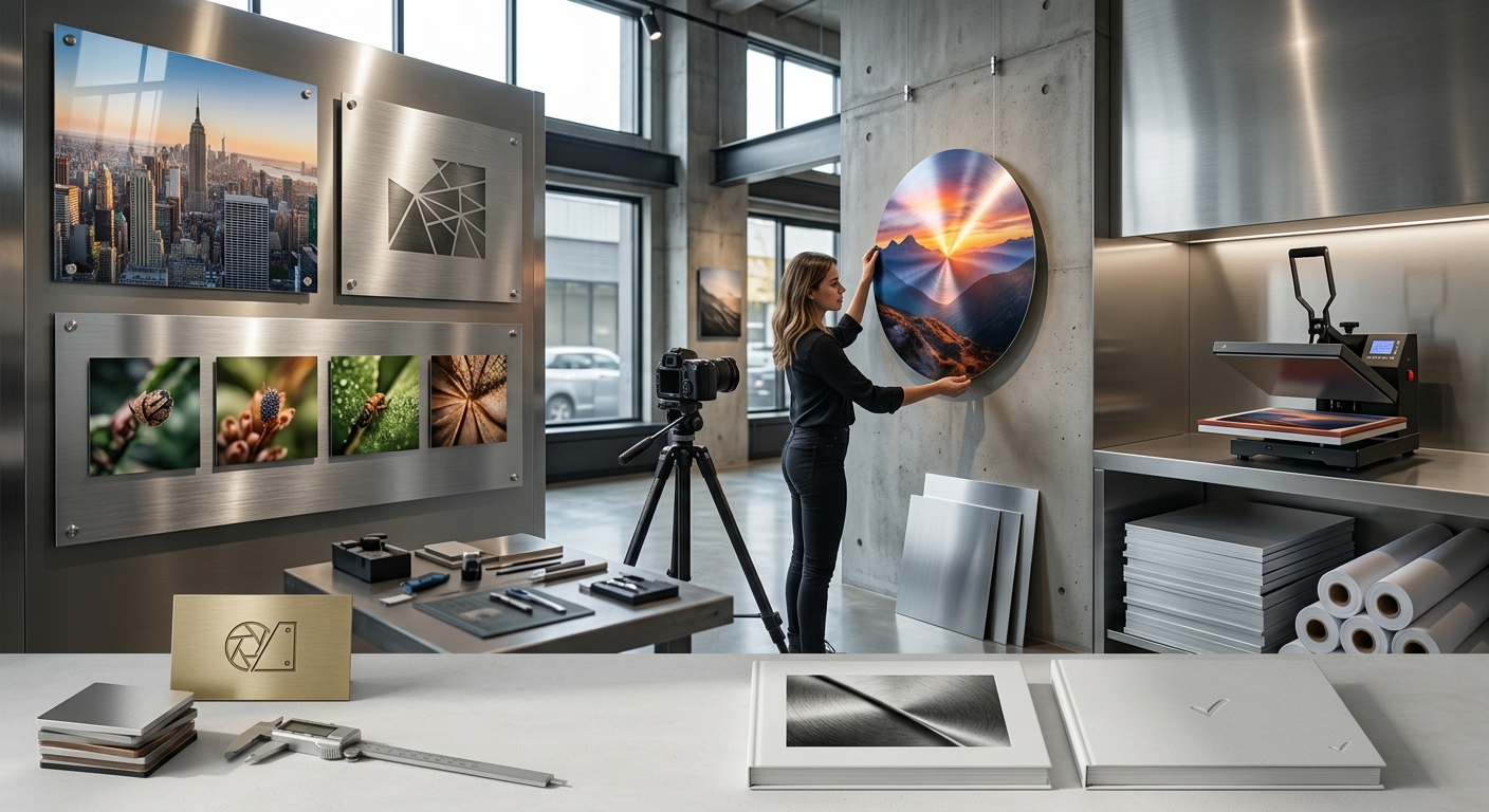Custom metal prints prepared for shipping in Canada